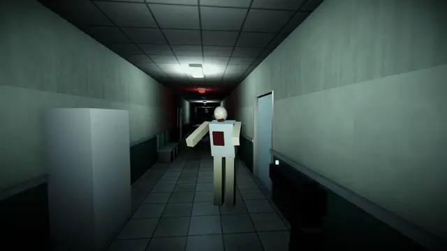 A Walker closes in under the emergency lights