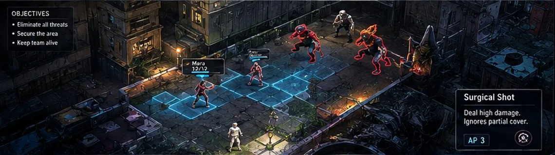 Target look for isometric tactical combat